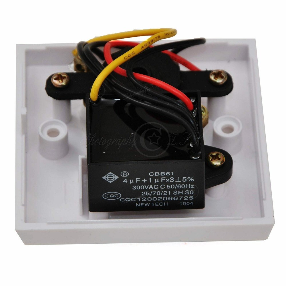 Adjust 5 Gears Capacitive Vintage Ceiling Fan Wall Mount Speed Controller Switch