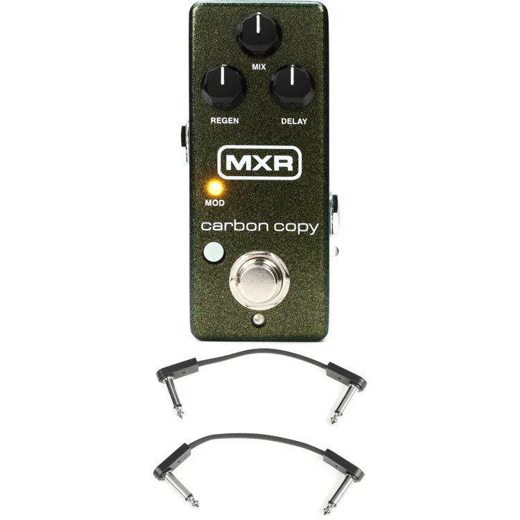 MXR M299 Carbon Copy Mini Analog Delay Pedal with EBS Patch Cables