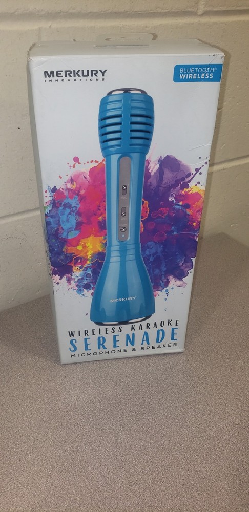 WIRELESS KARAOKE SERENADE MICROPHONE AND SPEAKER.