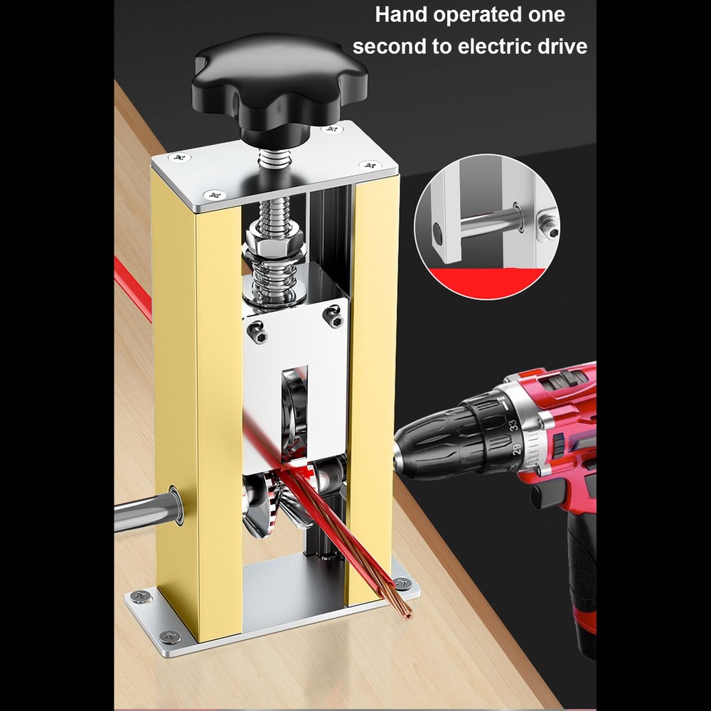 Wire Stripper Machine Hand Crank Or Drill Drive Copper Wire Stripping Tool