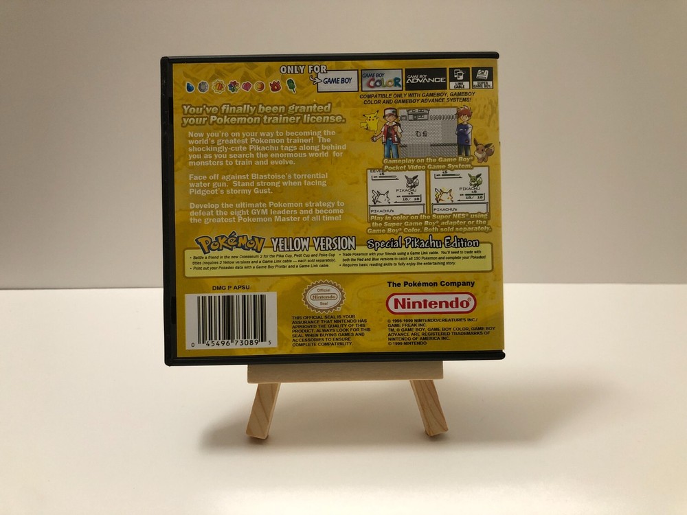 Replacement Case for Pokemon Yellow Version Gameboy