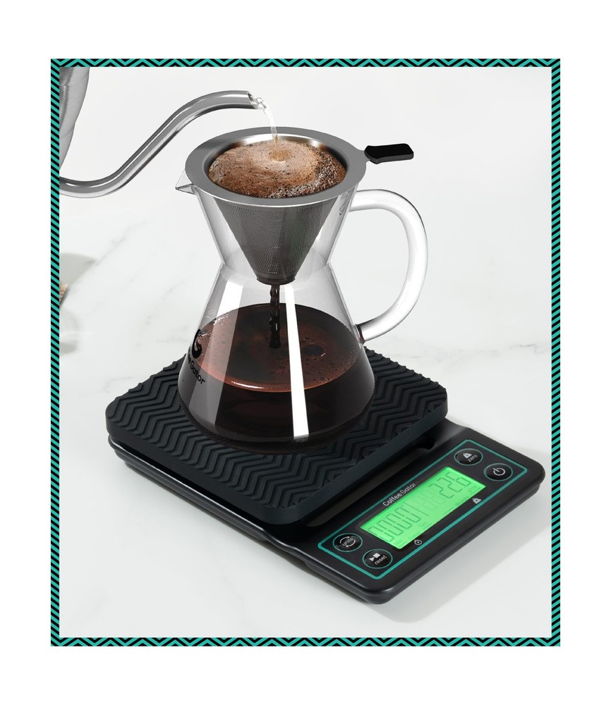Coffee Gator Coffee Scale 0.1g Precision with Timer - 3kg Digital S... Fast Ship