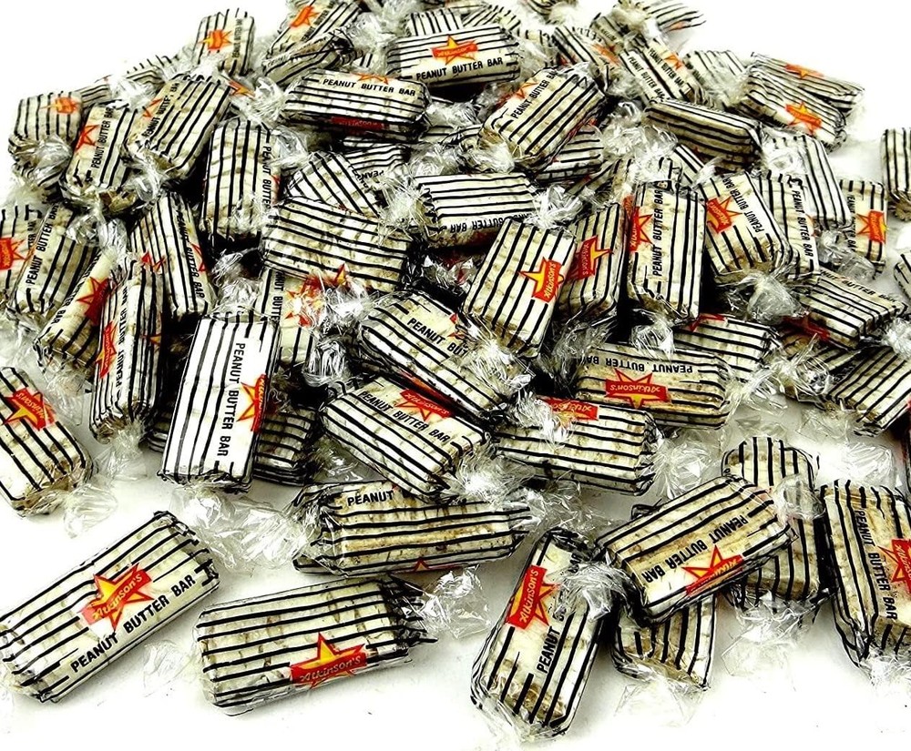 Bayside Candy Peanut Butter Candy Bars, Crunchy Dry Roasted Peanuts Candy