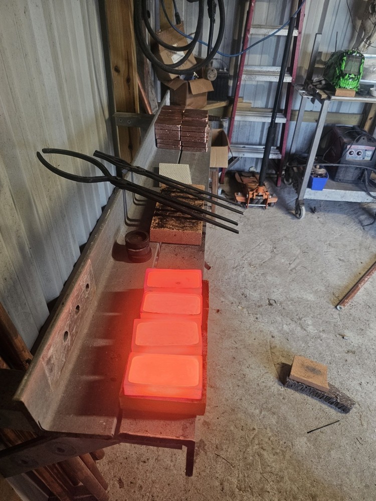 Hand Poured pure copper Ingots