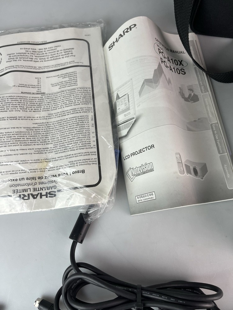 Sharp PG-A10X Portable XGA Projector With Suitcase, Remote, & Cables