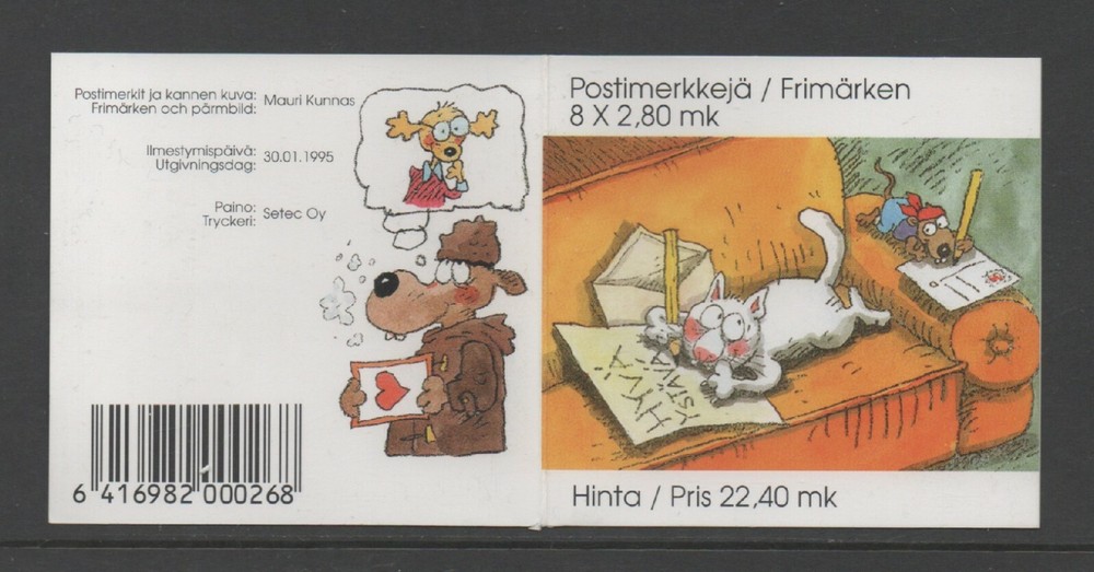 FINLAND 1995 GREETINGS STAMP BOOKLET *FINE & COMPLETE*