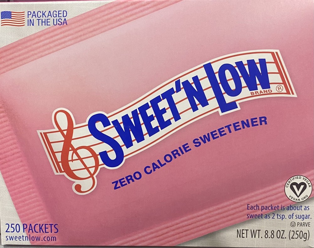 SWEET'N LOW Zero Calorie Sweetener 250 Count Packets 8.8 oz Box