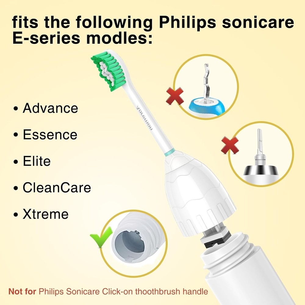 6 Pack Philips Sonicare Replacement Toothbrush Heads for E-Series Models - Green