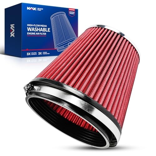 Premium Washable Engine Air Filter, Universal Clamp-On Air Intake Filter,
