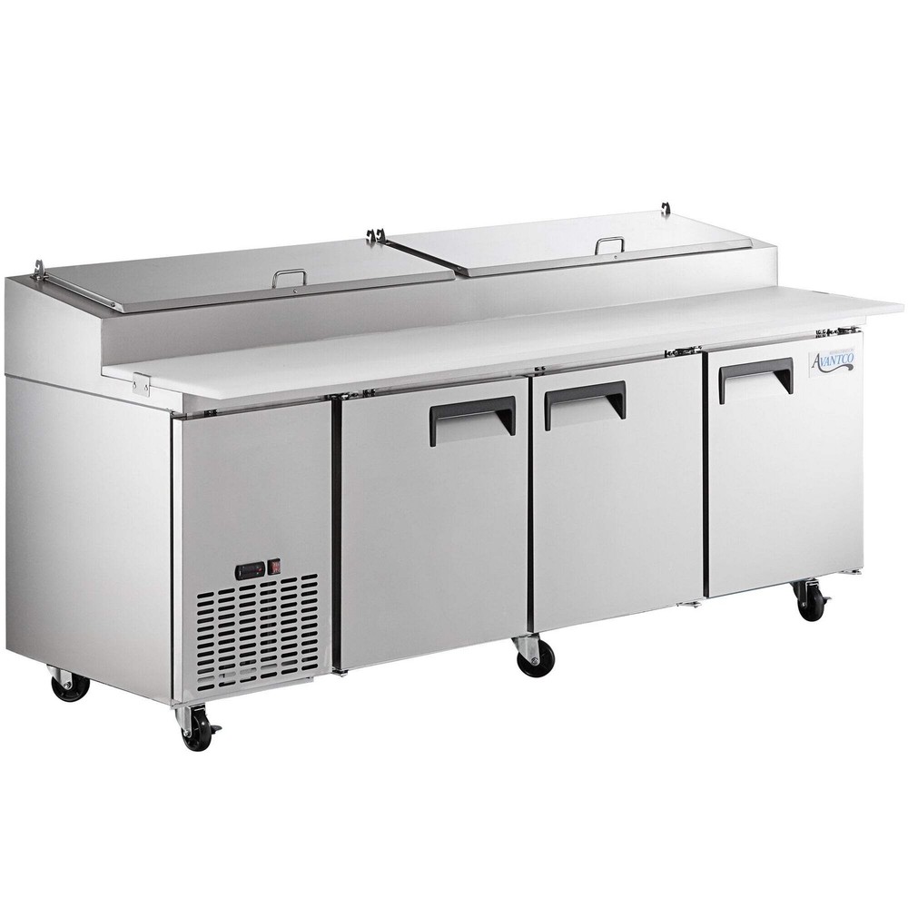 92" 3 Door Refrigerated Pizza Prep Table