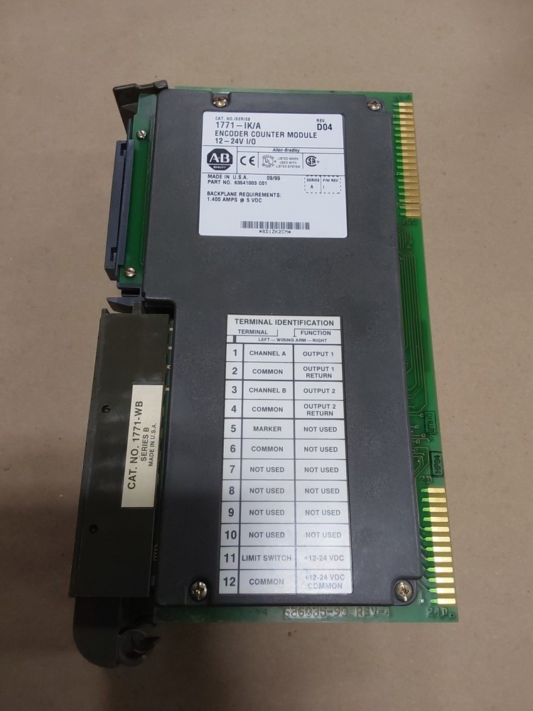 New Allen Bradley 63541003 C01 1771-IK/A Rev D04 Encoder Counter Module