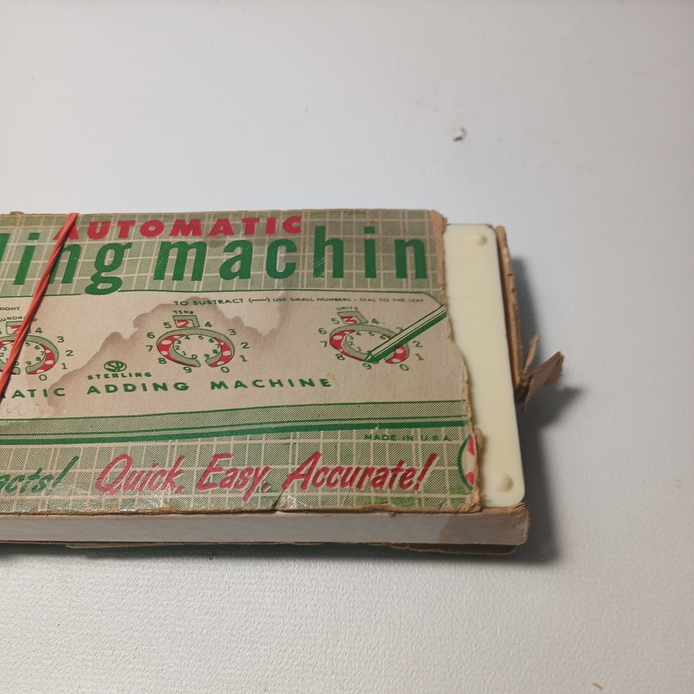 Vintage Sterling Dial-A-Matic Automatic Adding Machine, Original Pick, And Box!!