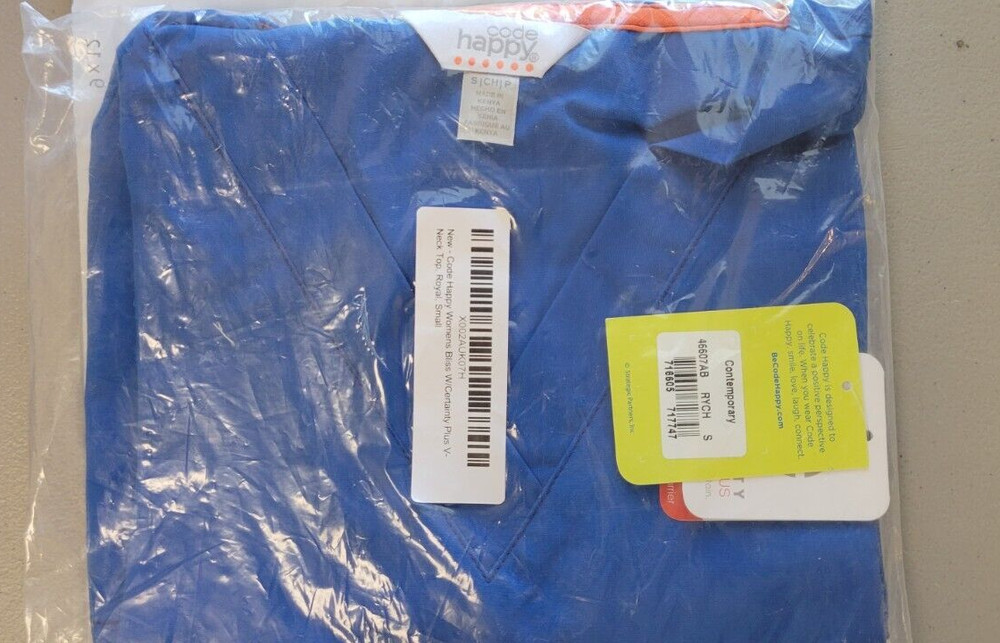 NWT Code Happy Women's Bliss Top w/Certainty Plus, Blue Size S