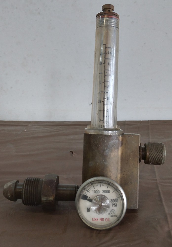 Vintage Helium/Argon/Oxygen Flowmeter Unknown Brand - Used