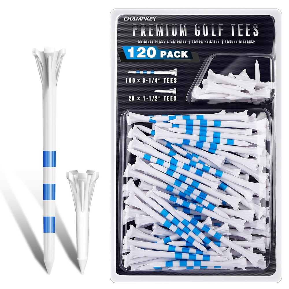 CHAMPKEY Advanced 5-Prong 3-1/4"(120 Assorted Pack), White-Assorted Pack