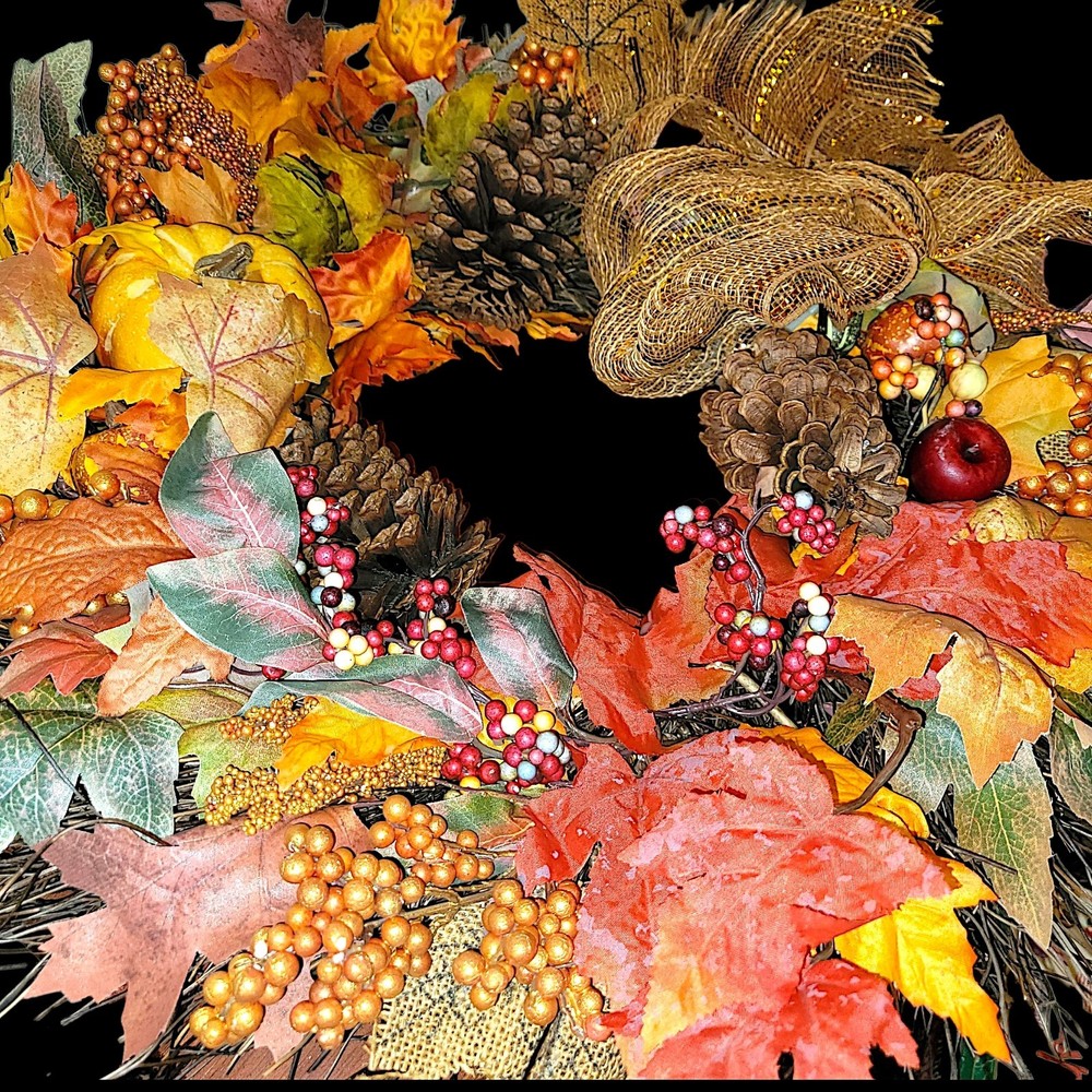 Handcrafted Fall/Thanksgiving Front Door Wreath
