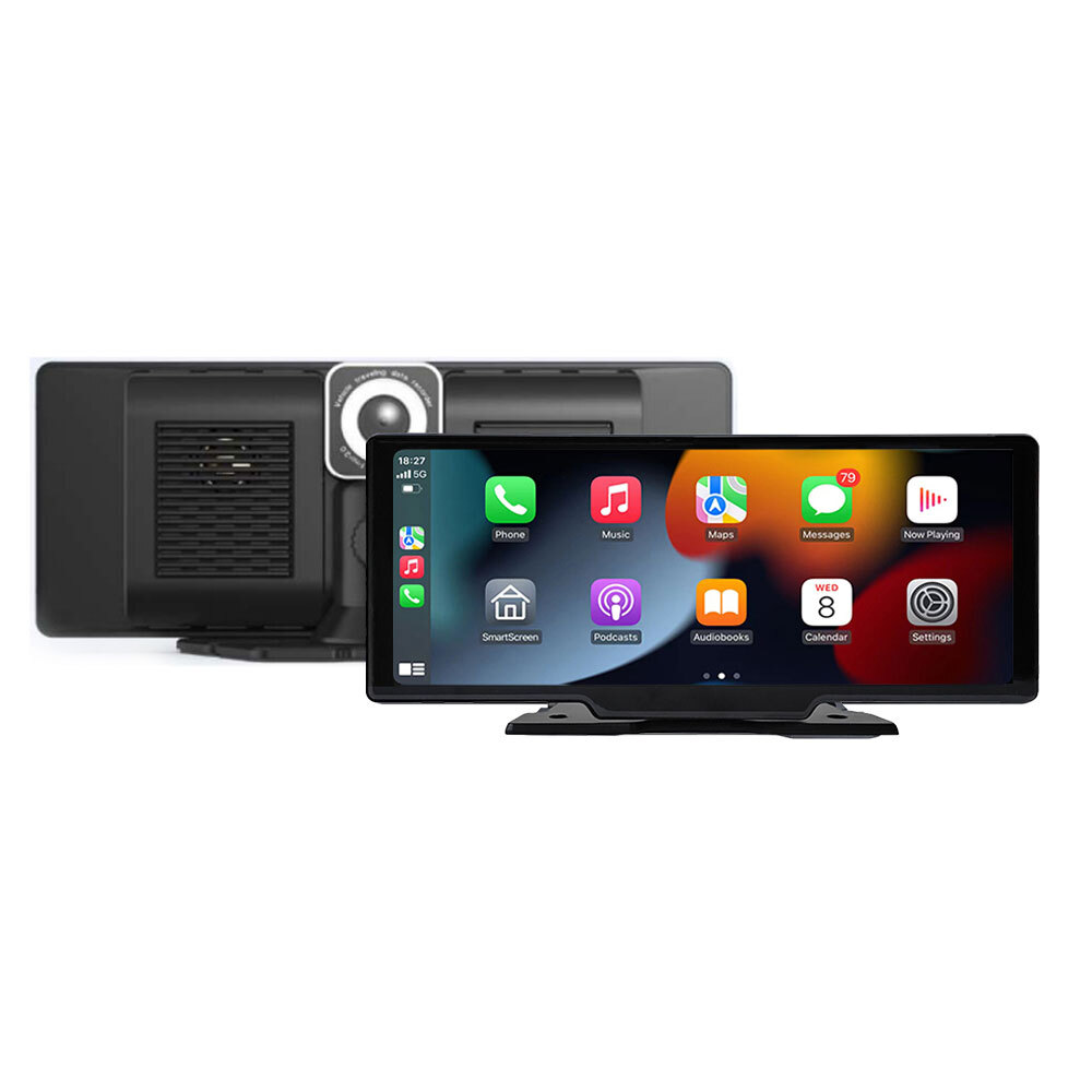 10.26" Widescreen DVR Android Auto HD Portable Apple Carplay Navigation+Dash Cam