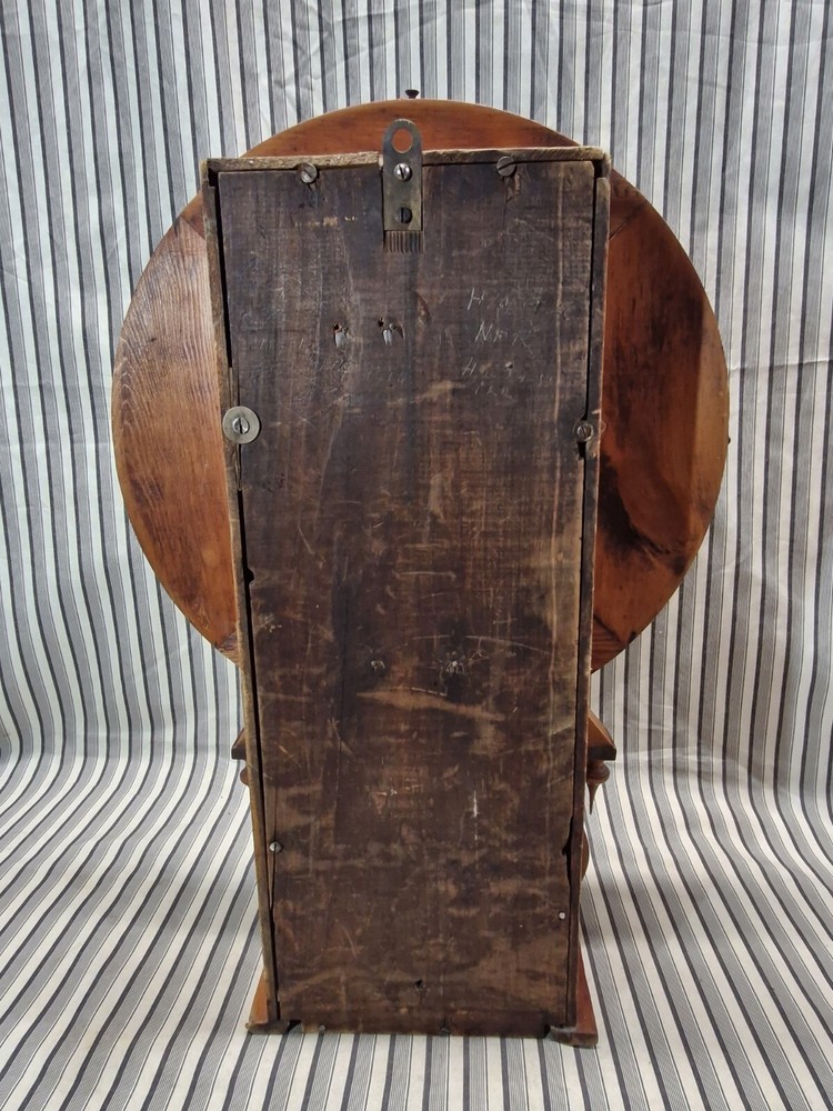 Antique Drop Dial Wood Wall Clock