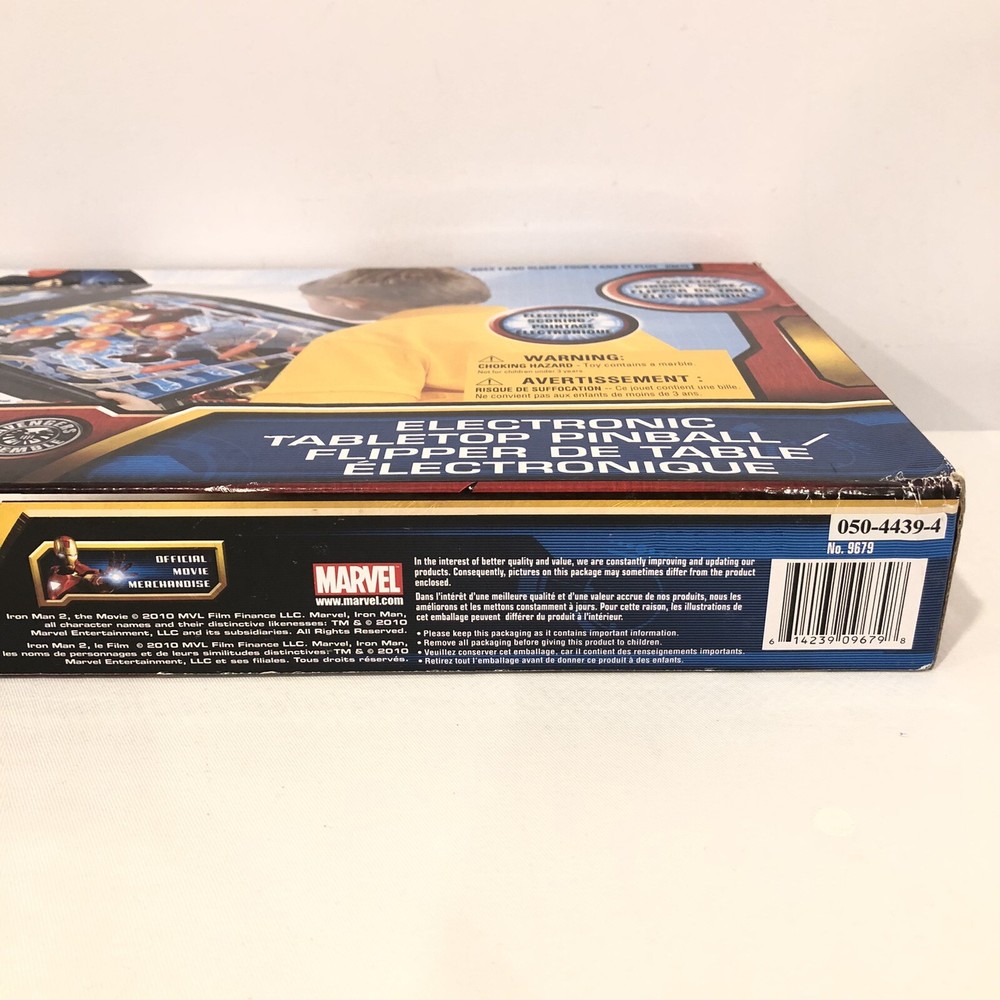 IRON MAN 2 ELECTRONIC TABLETOP PINBALL MACHINE GAME 2010 OFFICIAL MARVEL WORKS