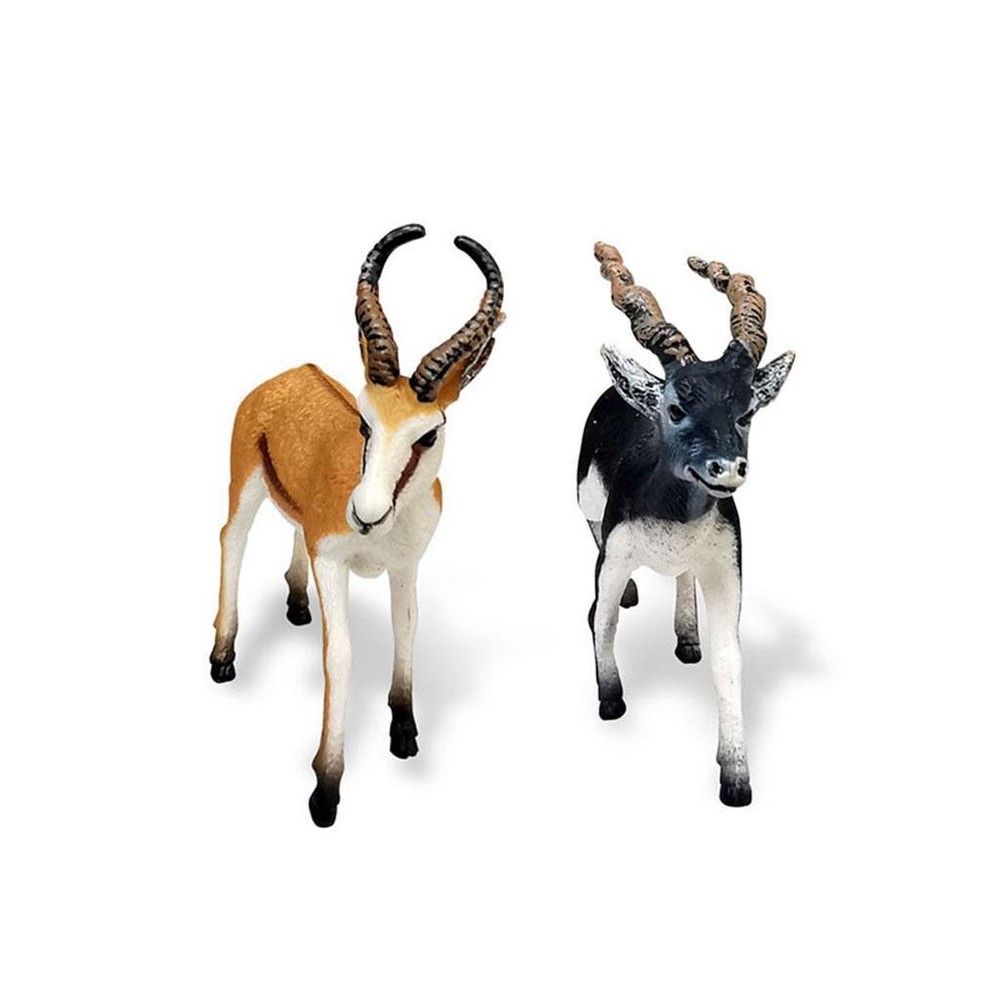2 Pieces Simulation Antelope Deer Figurines Action Figure
