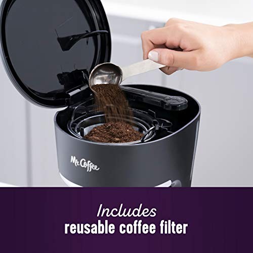 Programmable Coffee Maker 5 Cups with Auto Pause Glass Carafe Compact Design