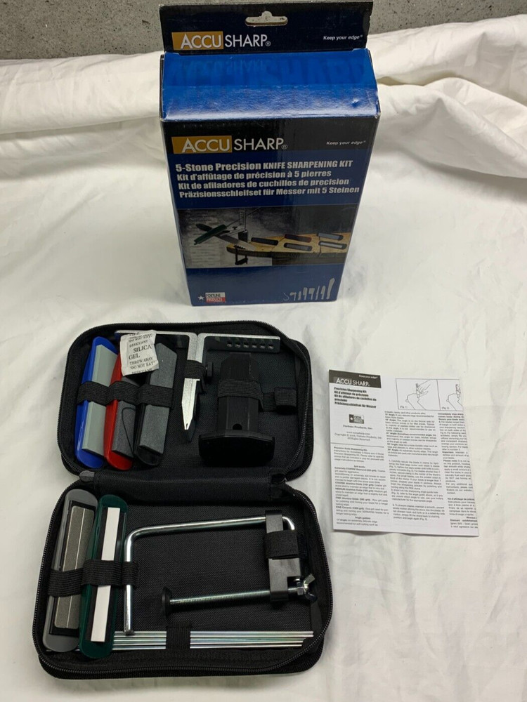 AccuSharp Knife Sharpener 5 Stone Precision Sharpening Kit 059C - Brand New
