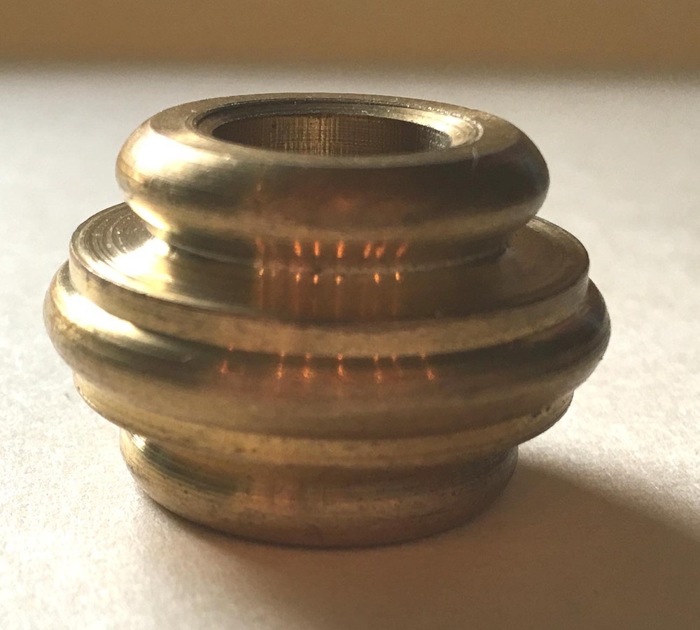 3/4" Unfinished turned solid brass neck slips 1/8 IPS