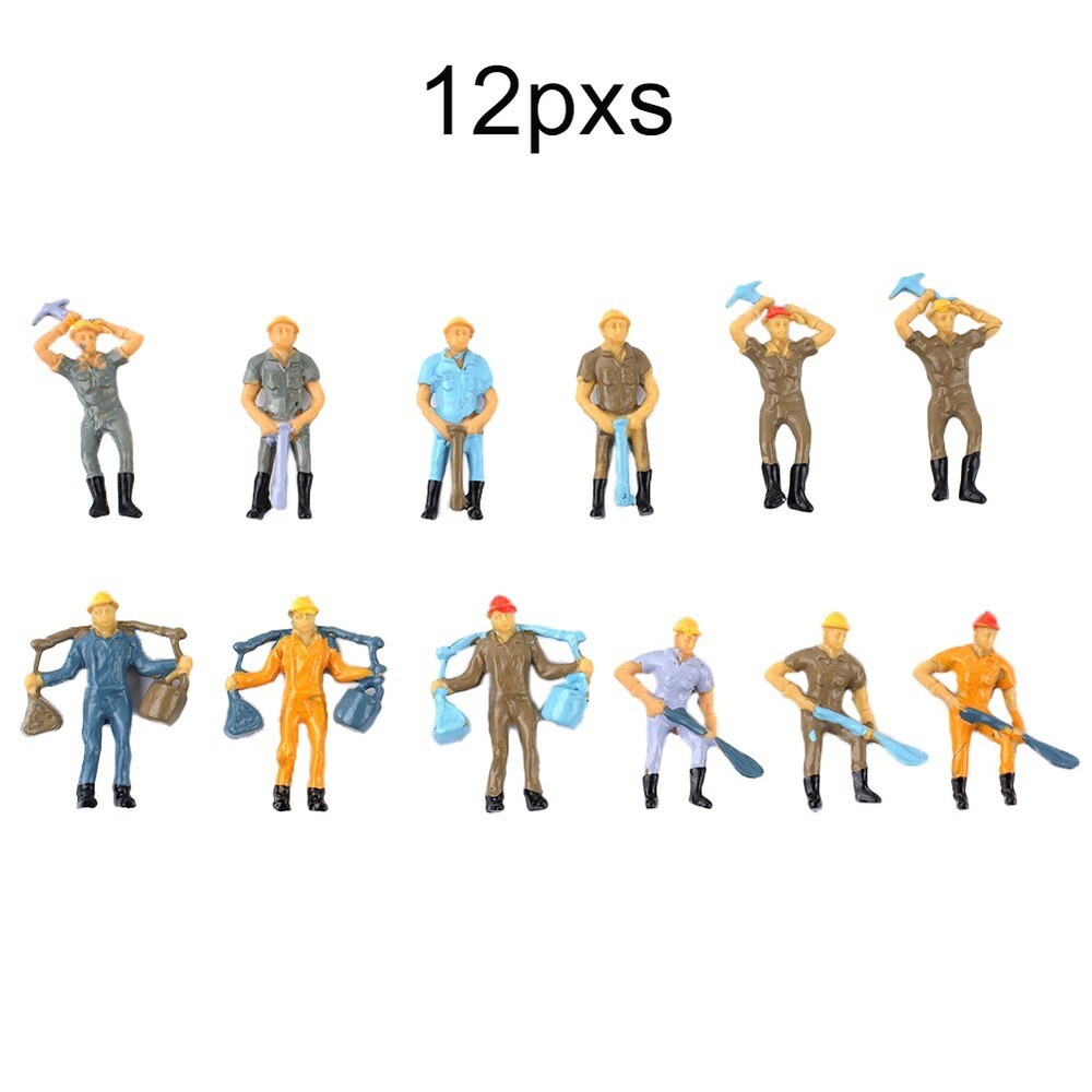 12* Railway Workers Figures Workers Figures Train Railway Worker People 4 Poses