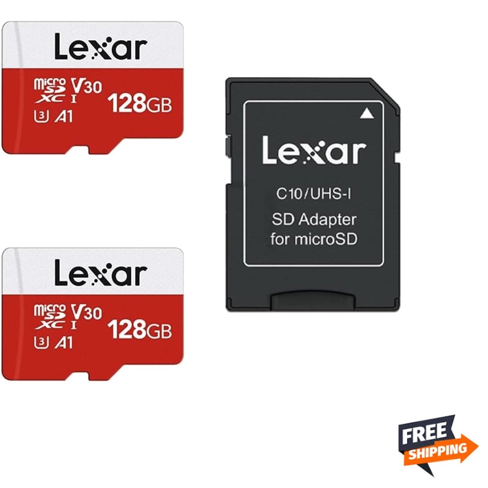 E-Series 128GB Micro SD Card 2 Pack, microSDXC UHS-I Flash Memory Card with A...