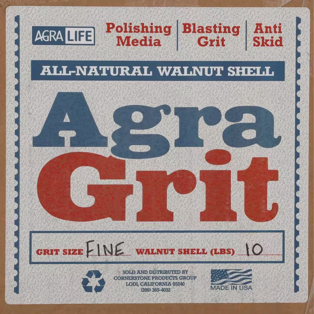 Walnut Shell Sandblasting Fine Grit (10 Lb. per Box)