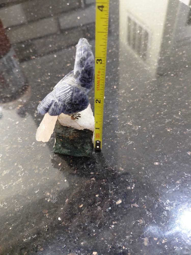 Beautiful Stone Bird on Amethyst Base