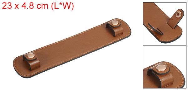 9" x 2" Leather Shoulder Strap Pad PU Leather Backpack Strap Pads Brown