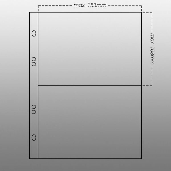 10 Prophila banknote sheets, 2 pockets black