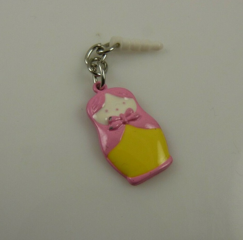 Russian stack nesting doll charm cell phone or fits Ipad charm ear cap dust plug