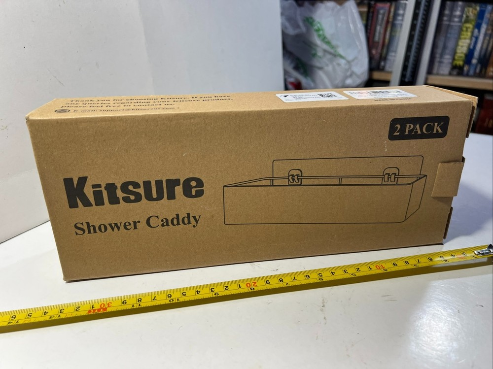 Kitsure Shower Caddy - 2 Pack Rustproof Shower Organizer, Drill-Free & Quick-Dry