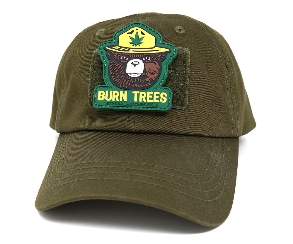 Burn Trees Marijuana Tactical Patch | PVC Rubber | Hook and Loop Bear Patch