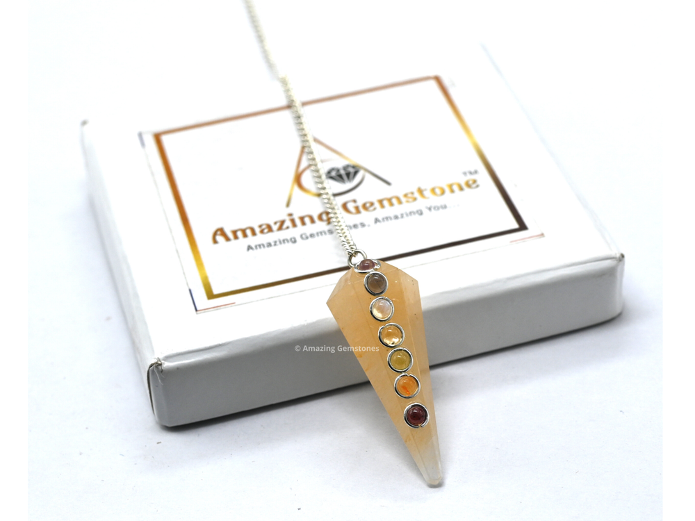 Yellow Aventurine Dowsing Crystal Chakra Pendulum