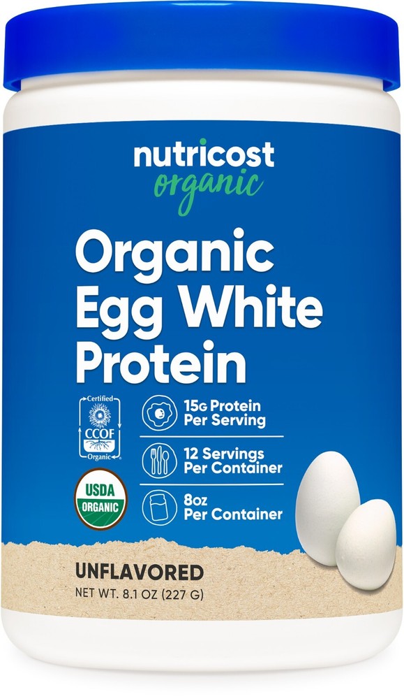 Nutricost Organic Egg White Protein Powder 8oz (Unflavored)