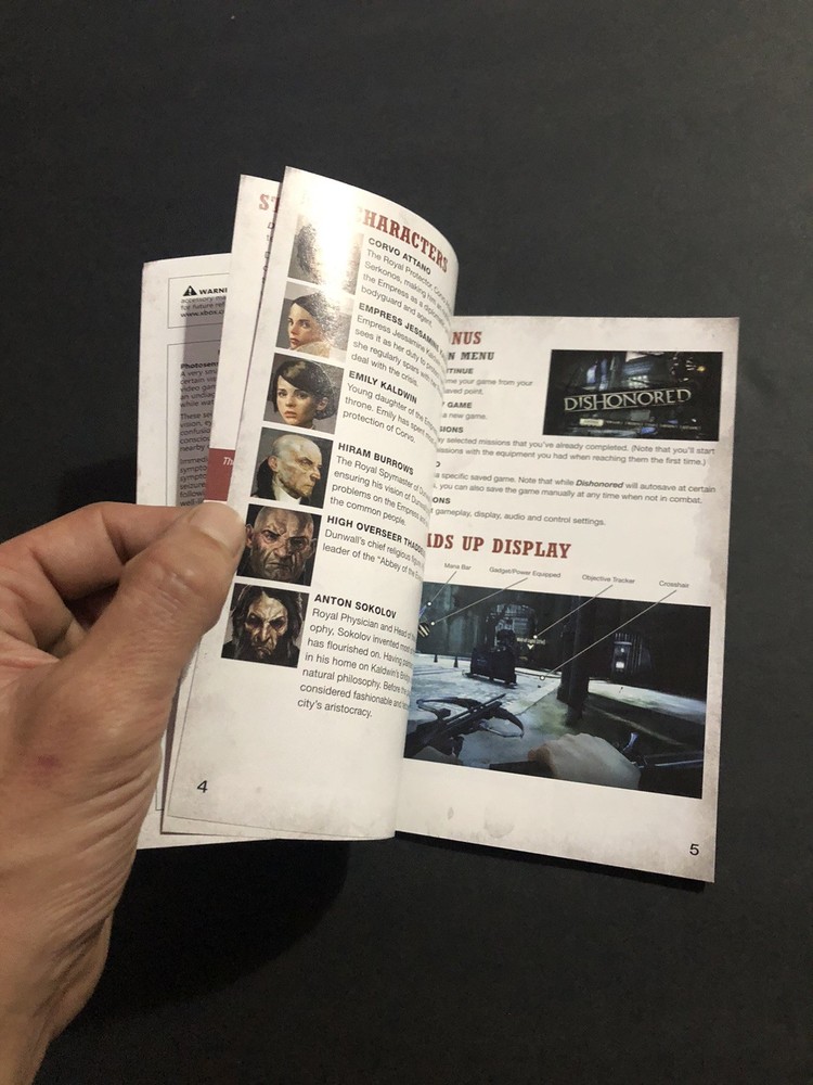 dishonored xbox 360 Manual Only