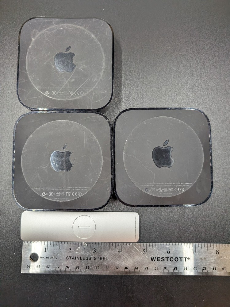 3pc Apple TV Lot +Remote Model A1469 **Untested**