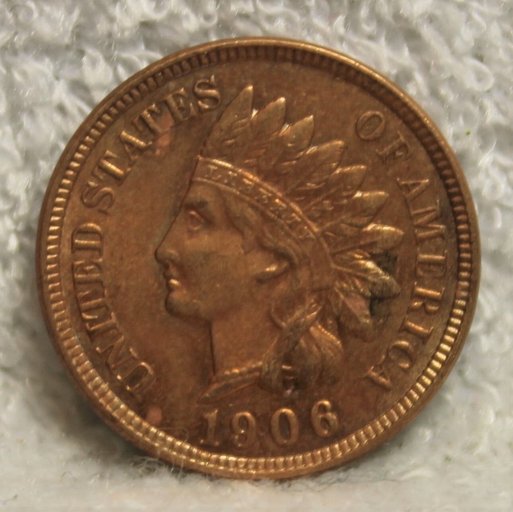 1906 uncirculated indian head penny
