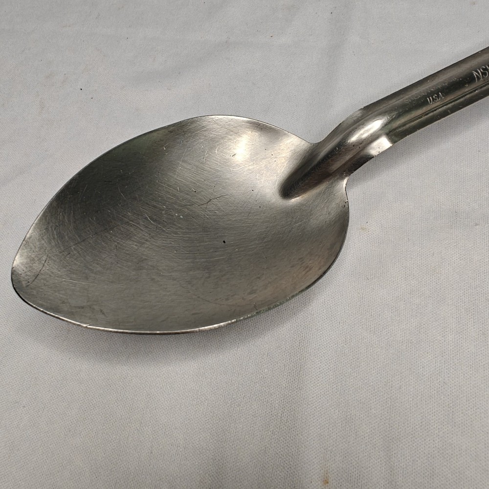 14.5" Commercial Restaurant Stainless Solid Spoon w/Plastic Handle