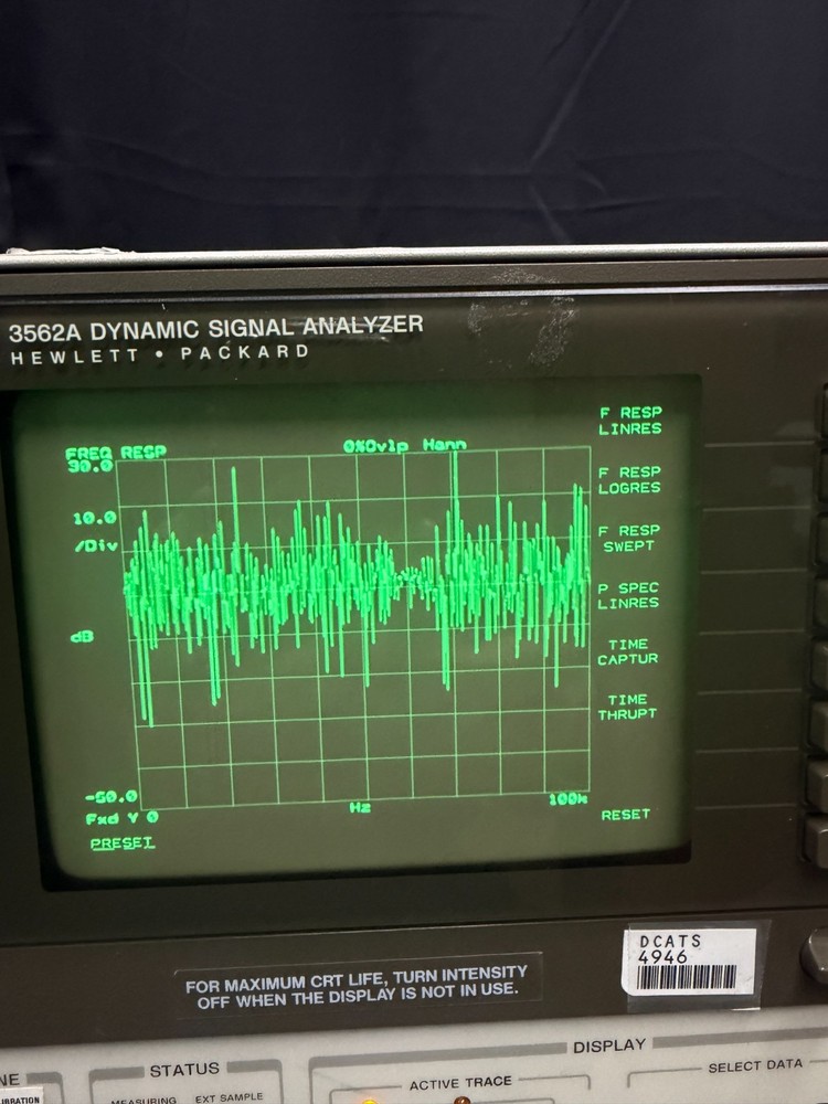 HP 3562A Dynamic Signal Analyzer Powers On Loud Fan See Notes