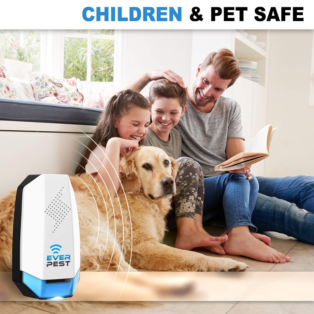 Ultrasonic Pest Repeller 2-Pack - Flea Rat Roach Mosquito Plug-in Control