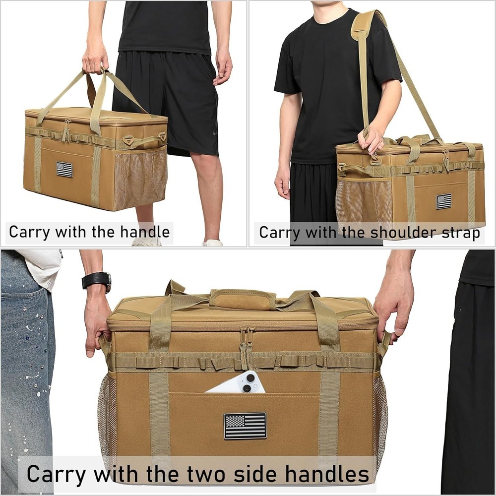 Camping Storage Bag Bag Camping Kitchen Organizer with Axe Holder & Shoulder St