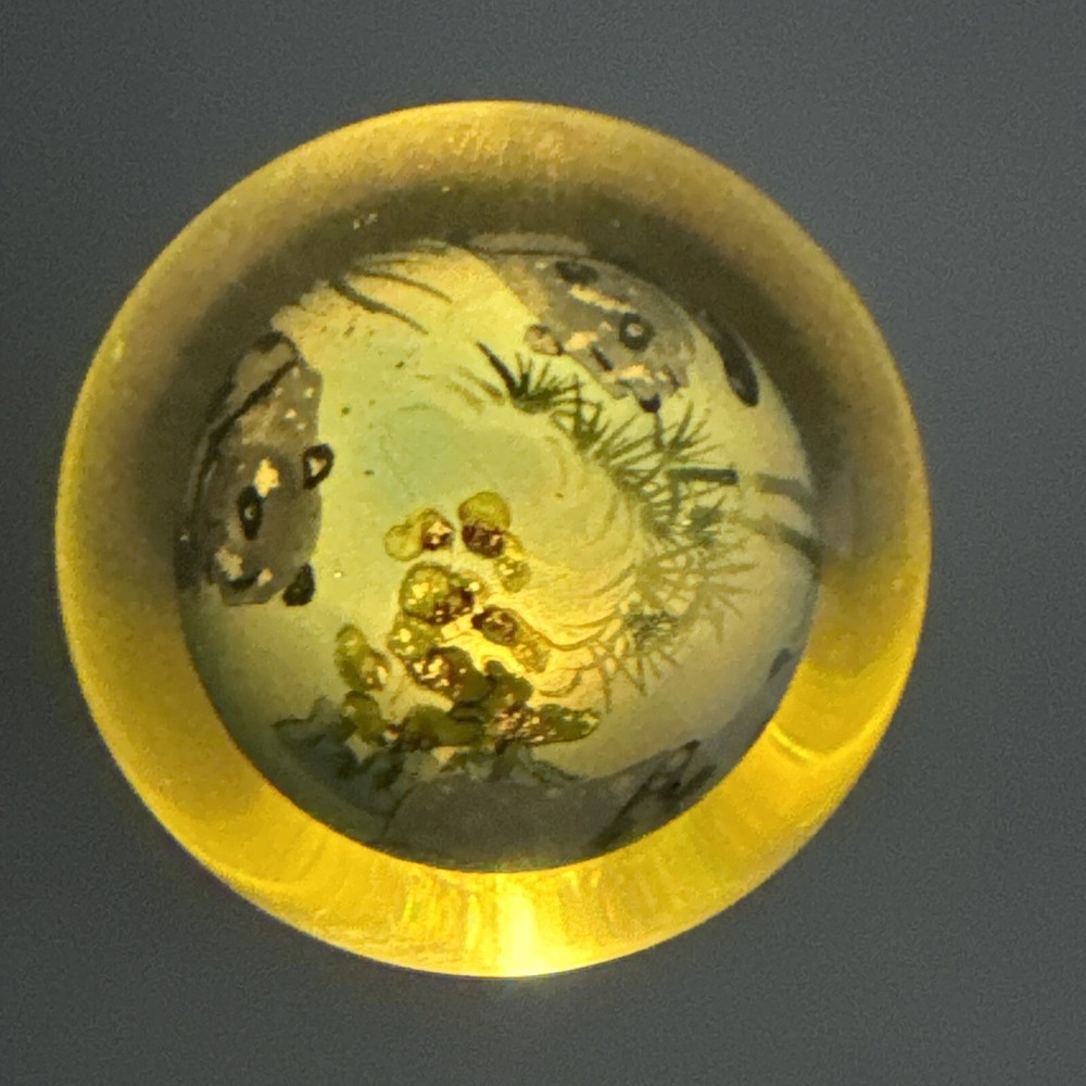 Chinese Hand painted Inside Reverse Art Panda Glass Globe
