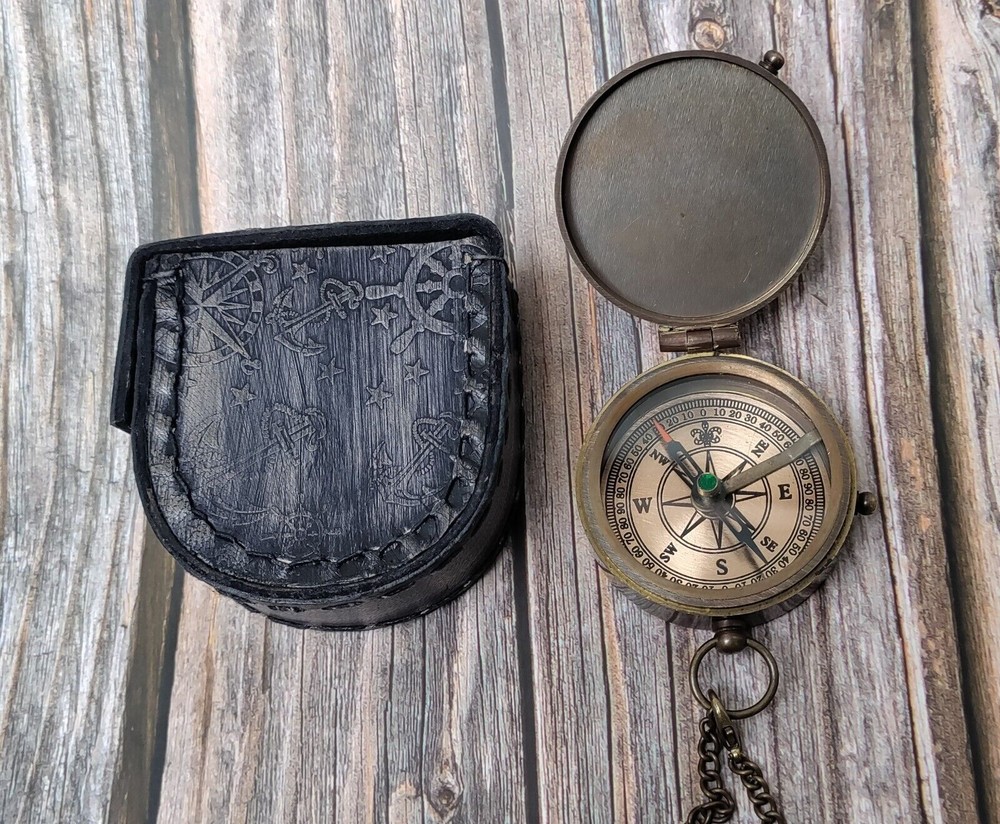 Personalised Compass for Son, Personalized Gift, Antique Brass Engraved Compass