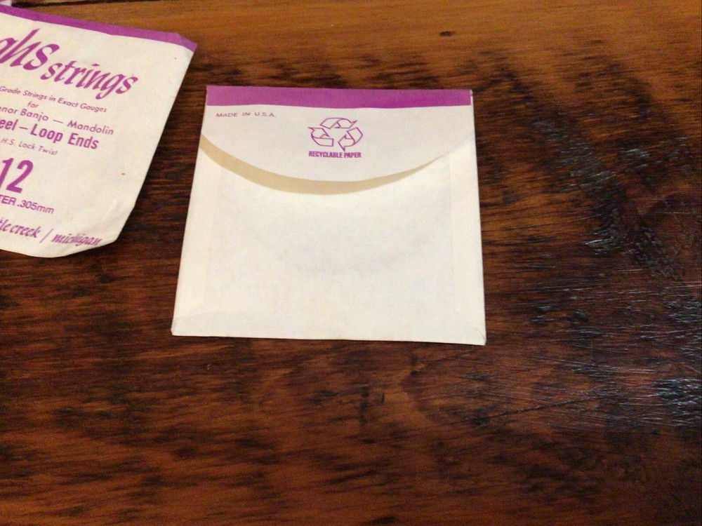 GHS Banjo/Mandolin String, Plain Single String, Loop, .012 Lot Of 3 NOS