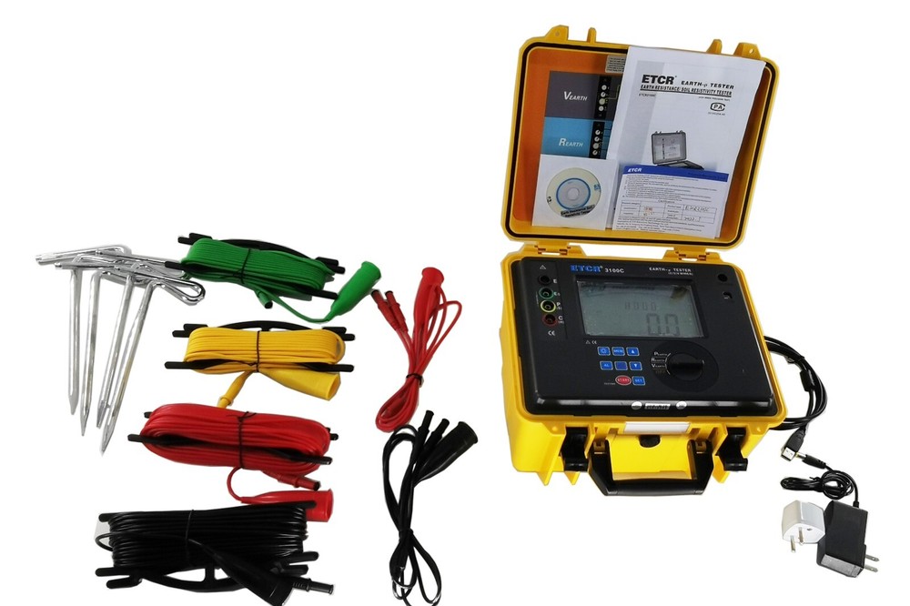 Earth Resistance Soil Resistivity Tester with Bluetooth Communication 0-30kΩ