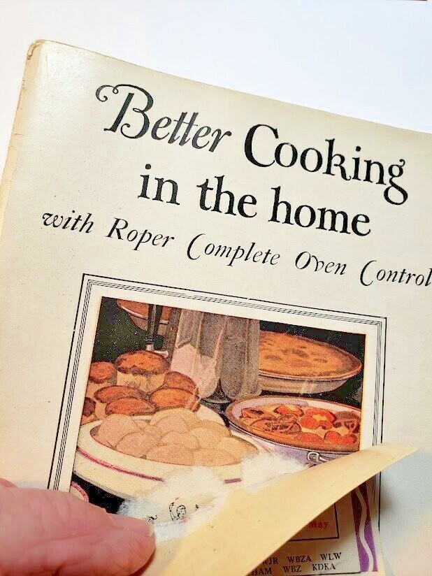 Better Cooking in the Home with Roper Complete Oven Control  Instructions "1927"